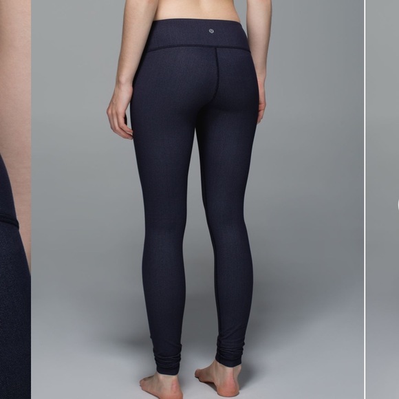 Lululemon Wunder Under Leggings in Denim Naval Blue - Picture 2 of 8